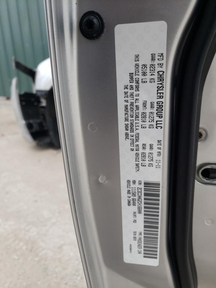 Photo 10 from auction – 2012 CHRYSLER 300 with VIN 2C3CCAAG2CH166000