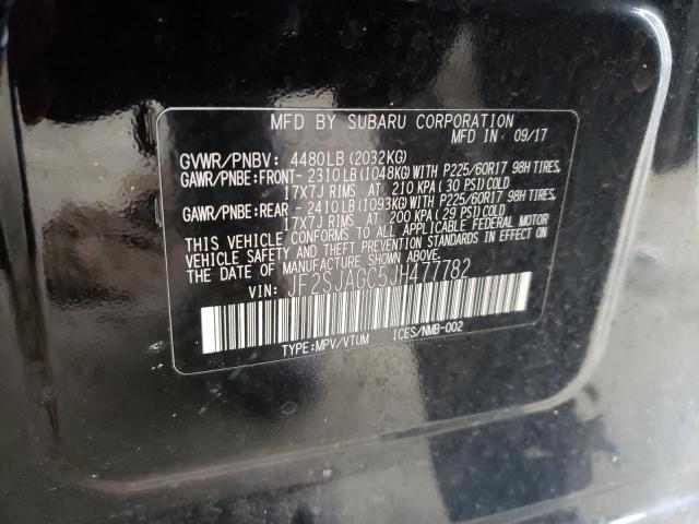 Photo 10 from auction – 2018 SUBARU FORESTER 2 with VIN JF2SJAGC5JH477782