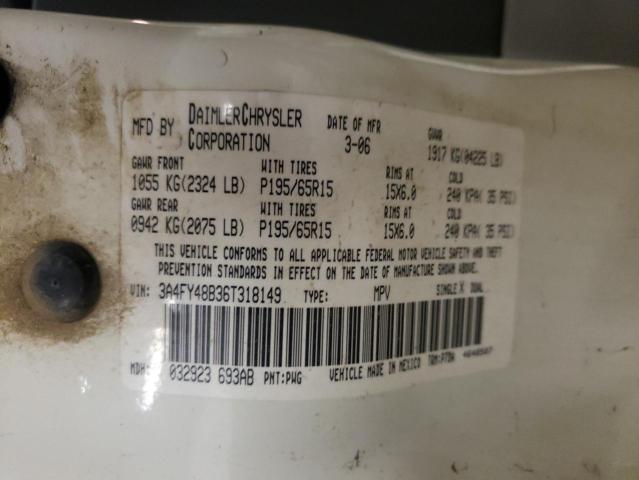 Photo 10 from auction – 2006 CHRYSLER PT CRUISER with VIN 3A4FY48B36T318149