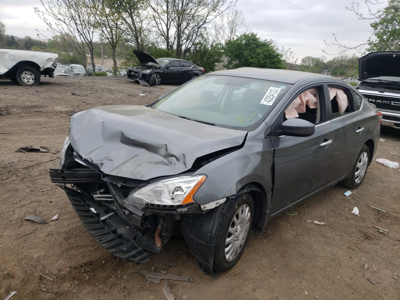 Photo 2 from auction – 2015 NISSAN SENTRA S with VIN 3N1AB7AP1FL674823