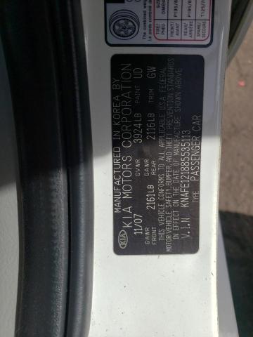 Photo 10 from auction – 2008 KIA SPECTRA EX with VIN KNAFE121885535113