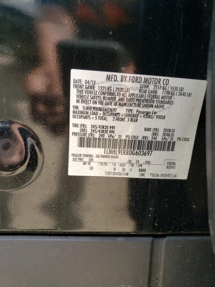 Photo 10 from auction – 2013 LINCOLN MKS with VIN 1LNHL9EK8DG603697