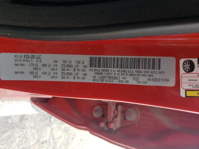 Photo 10 from auction – 2019 RAM 1500 BIG H with VIN 1C6SRFFT5KN539813