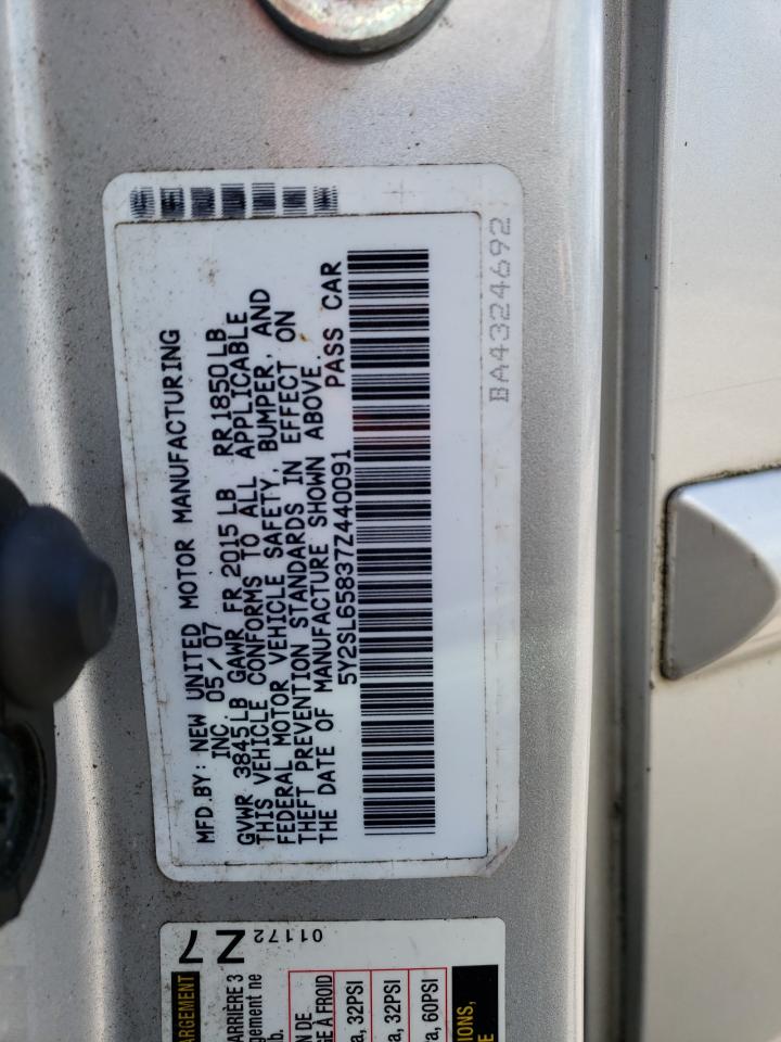 Photo 10 from auction – 2007 PONTIAC VIBE with VIN 5Y2SL65837Z440091
