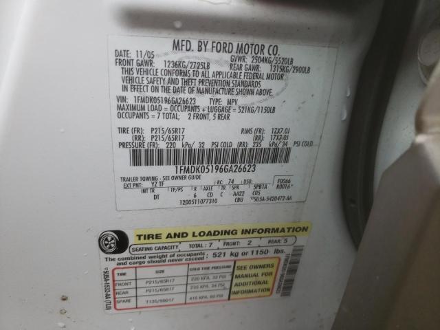 FORD FREESTYLE 2006 with VIN 1FMDK05196GA26623 - Photo from auction