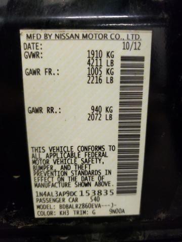 Photo 10 from auction – 2013 NISSAN ALTIMA 2.5 with VIN 1N4AL3AP9DC153835