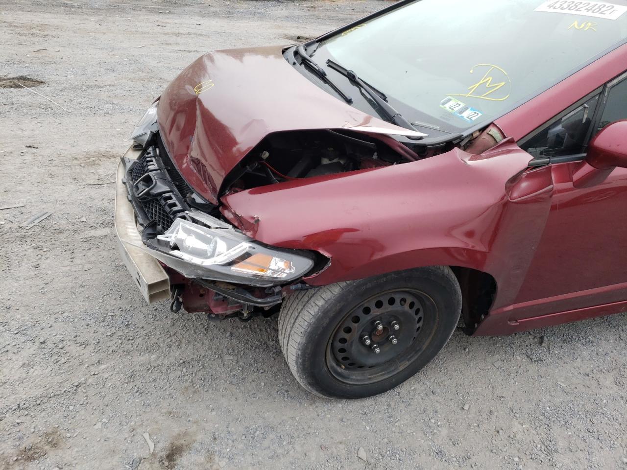 Photo 9 from auction – 2010 HONDA CIVIC LX with VIN 2HGFA1F5XAH554337