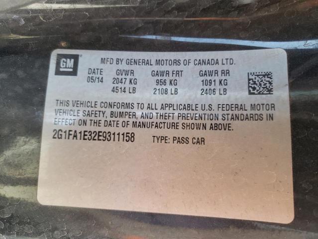 Photo 10 from auction – 2014 CHEVROLET CAMARO LS with VIN 2G1FA1E32E9311158