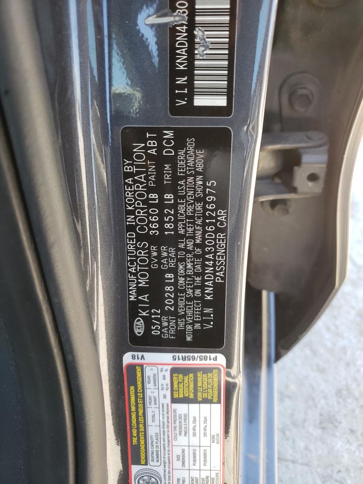 Photo 10 from auction – 2013 KIA RIO EX with VIN KNADN4A30D6126975