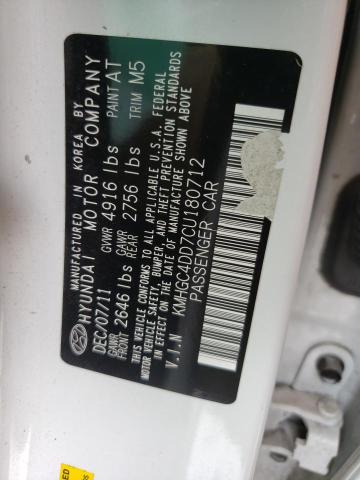 Photo 10 from auction – 2012 HYUNDAI GENESIS 3. with VIN KMHGC4DD7CU180712