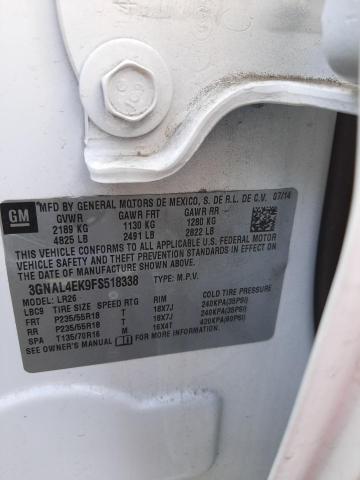 Photo 10 from auction – 2015 CHEVROLET CAPTIVA LT with VIN 3GNAL4EK9FS518338