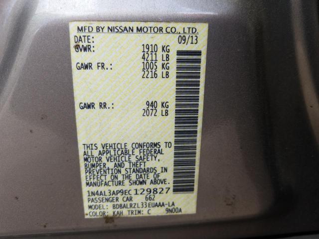 Photo 10 from auction – 2014 NISSAN ALTIMA 2.5 with VIN 1N4AL3AP9EC129827