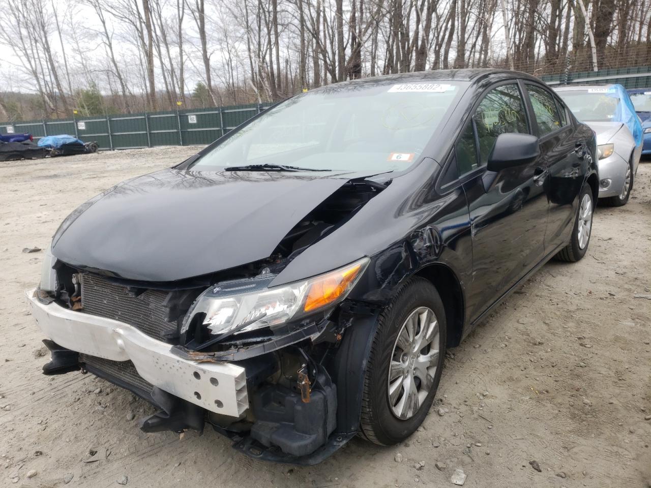 Photo 2 from auction – 2012 HONDA CIVIC LX with VIN 2HGFB2F51CH592366