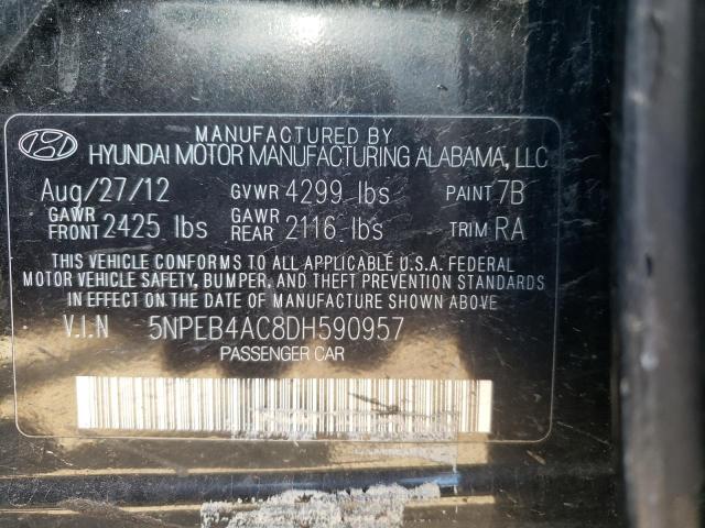 Photo 10 from auction – 2013 HYUNDAI SONATA GLS with VIN 5NPEB4AC8DH590957