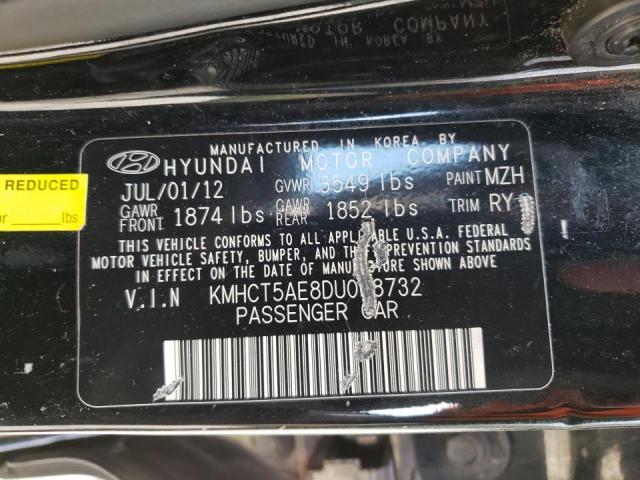 Photo 10 from auction – 2013 HYUNDAI ACCENT GLS with VIN KMHCT5AE8DU068732