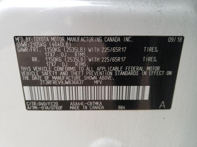 Photo 10 from auction – 2018 TOYOTA RAV4 ADVEN with VIN 2T3RFREV9JW836837