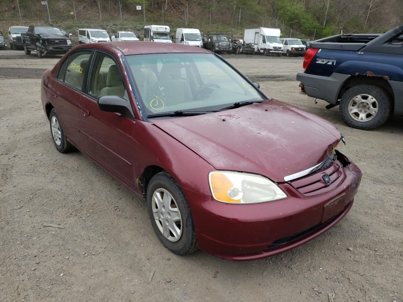 Photo 1 from auction – 2003 HONDA CIVIC LX with VIN 2HGES15523H596286