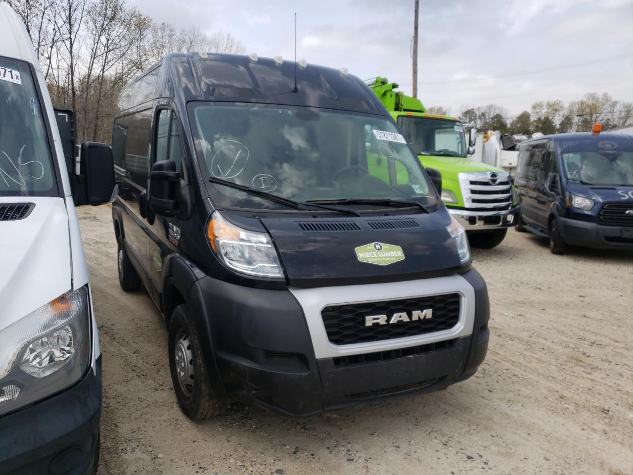RAM PROMASTER 2021 with VIN 3C6LRVBG9ME525783 - Photo from auction