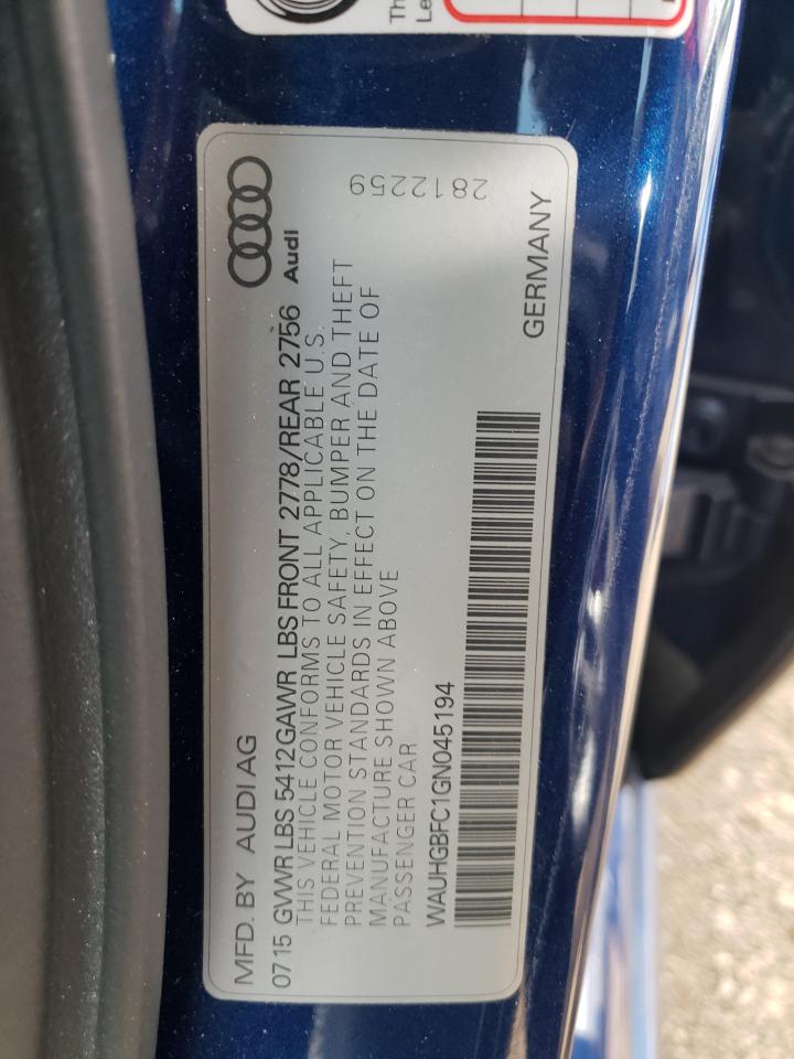 Photo 10 from auction – 2016 AUDI A6 PRESTIG with VIN WAUHGBFC1GN045194