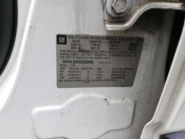 Photo 10 from auction – 2012 CHEVROLET CAPTIVA SP with VIN 3GNAL2EK3CS558866