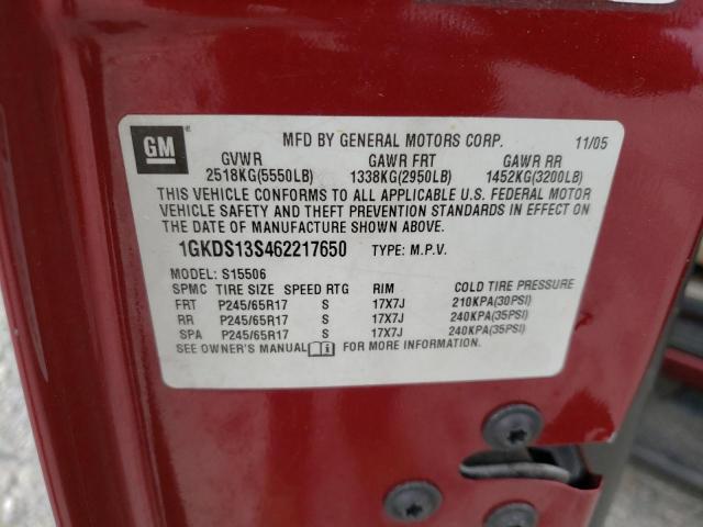 Photo 10 from auction – 2006 GMC ENVOY with VIN 1GKDS13S462217650