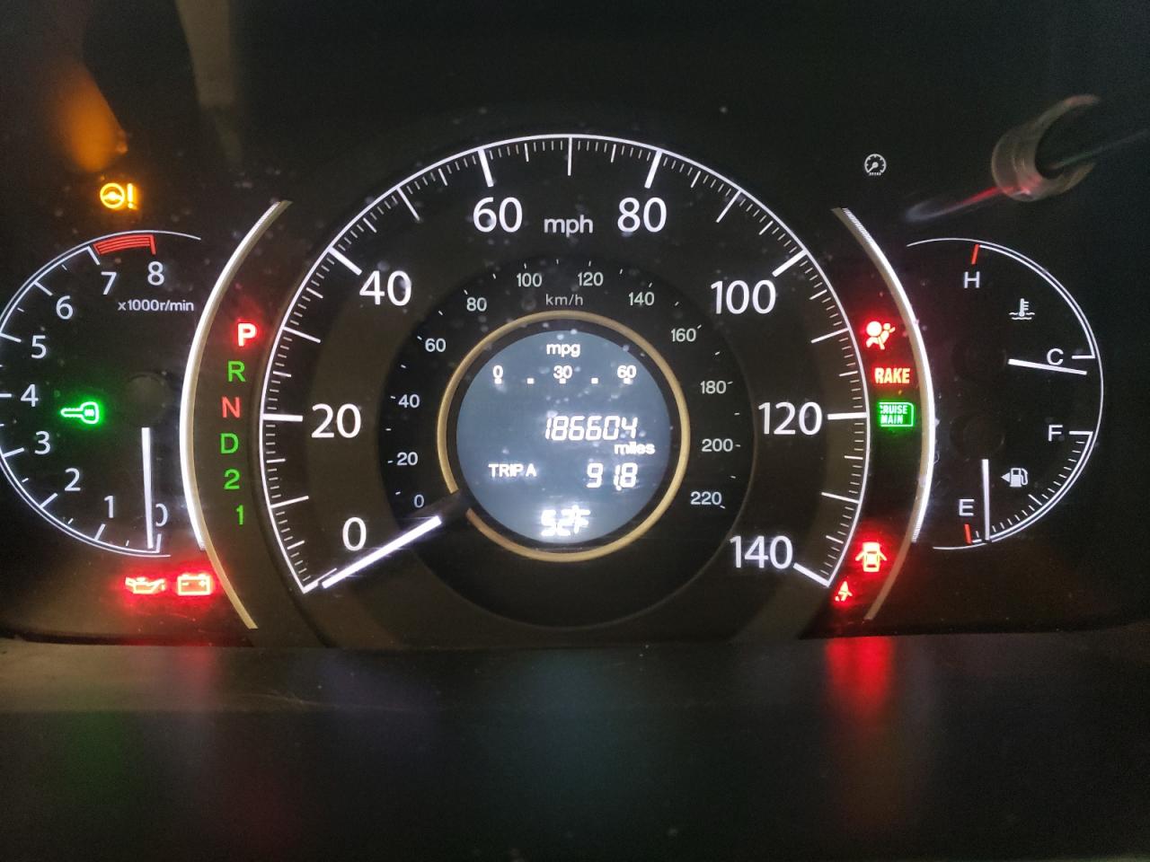 Photo 8 from auction – 2013 HONDA CR-V EXL with VIN 5J6RM3H72DL006489