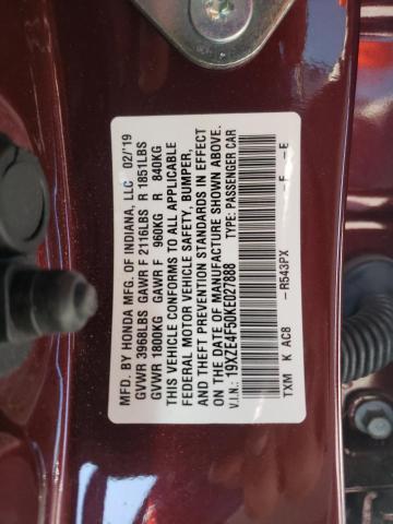 Photo 10 from auction – 2019 HONDA INSIGHT EX with VIN 19XZE4F50KE027888