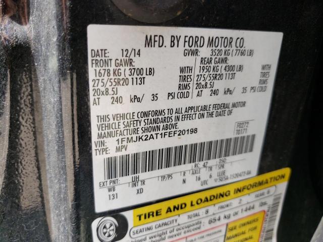 Photo 10 from auction – 2015 FORD EXPEDITION with VIN 1FMJK2AT1FEF20198