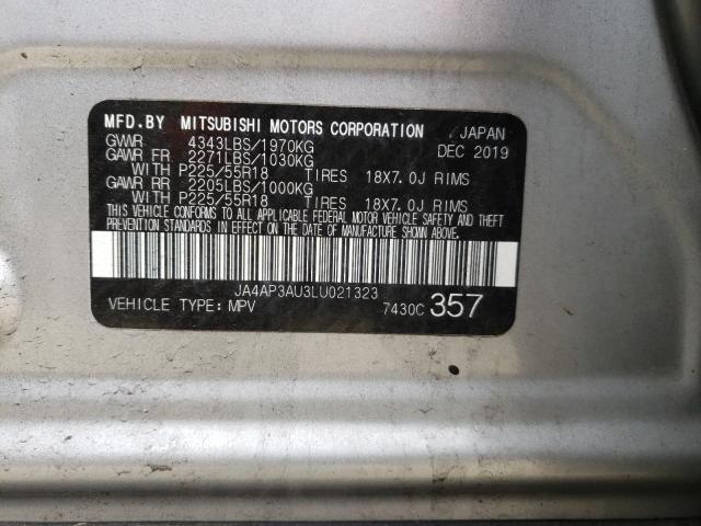 Photo 10 from auction – 2020 MITSUBISHI OUTLANDER with VIN JA4AP3AU3LU021323