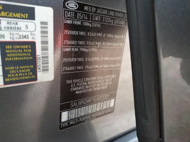 Photo 10 from auction – 2014 LAND ROVER RANGE ROVE with VIN SALWR2WF1EA372321