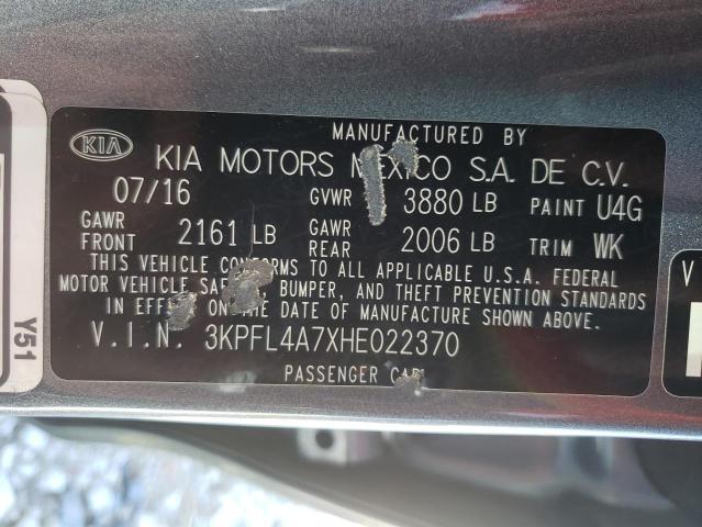 Photo 9 from auction – 2017 KIA FORTE LX with VIN 3KPFL4A7XHE022370