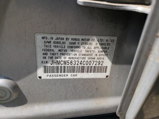 Photo 10 from auction – 2004 HONDA ACCORD LX with VIN JHMCM56324C007292
