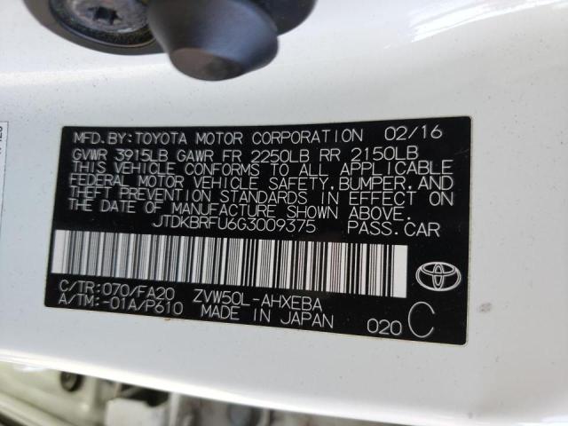 Photo 10 from auction – 2016 TOYOTA PRIUS with VIN JTDKBRFU6G3009375