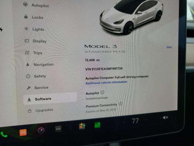 Photo 8 from auction – 2021 TESLA MODEL 3 with VIN 5YJ3E1EA3MF991739