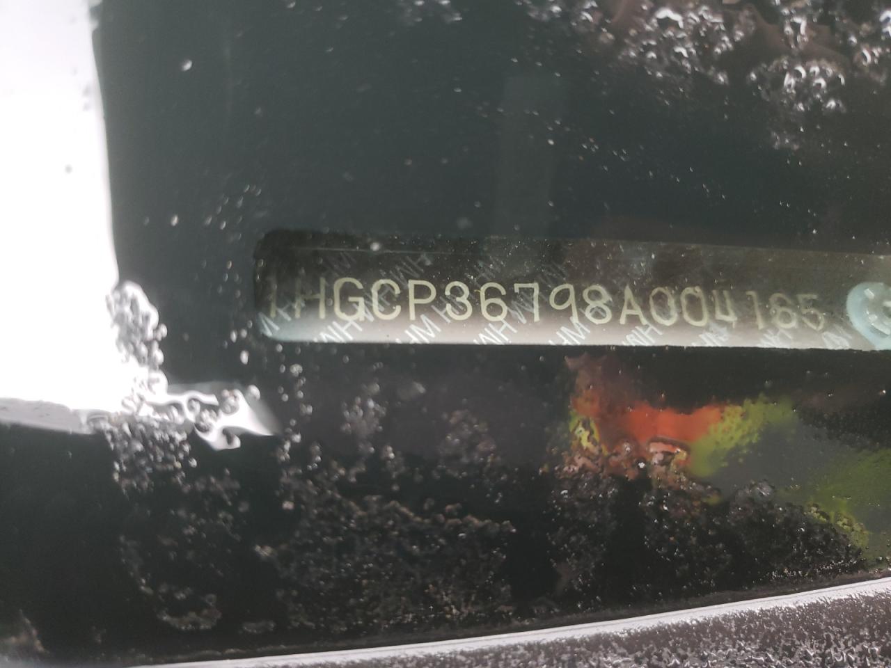 Photo 10 from auction – 2008 HONDA ACCORD with VIN 1HGCP36798A004165