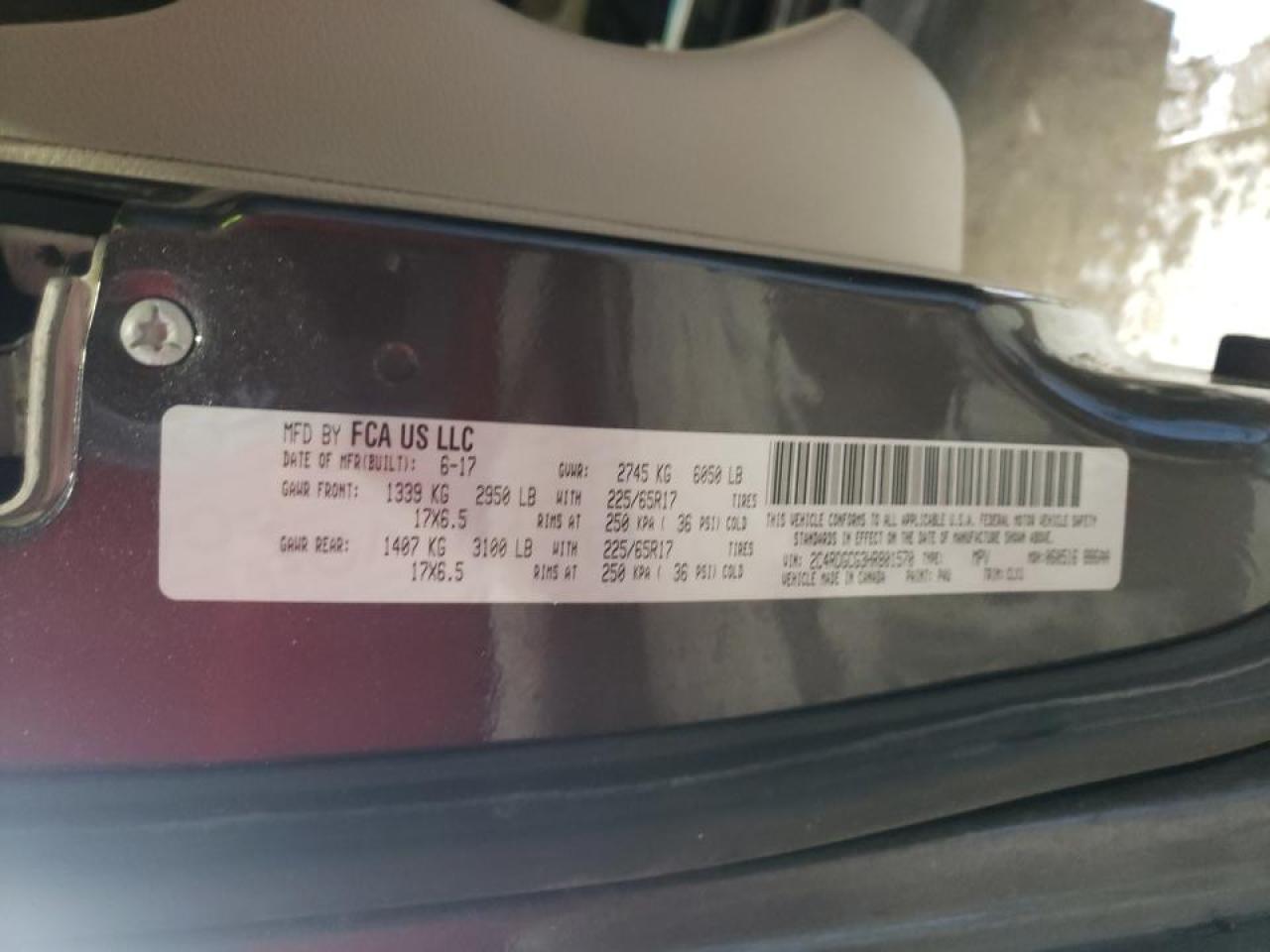 Photo 10 from auction – 2017 DODGE GRAND CARA with VIN 2C4RDGCG3HR801570