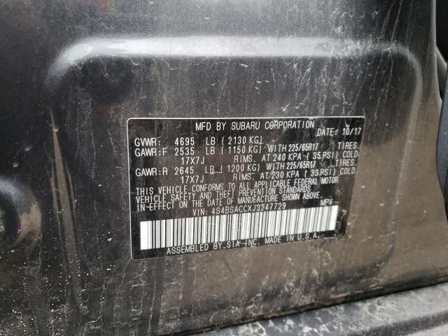 Photo 10 from auction – 2018 SUBARU OUTBACK 2. with VIN 4S4BSACCXJ3247729