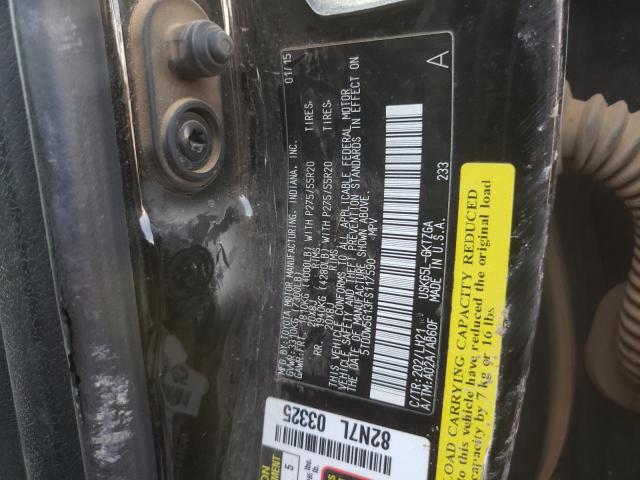 Photo 10 from auction – 2015 TOYOTA SEQUOIA PL with VIN 5TDDW5G13FS117590