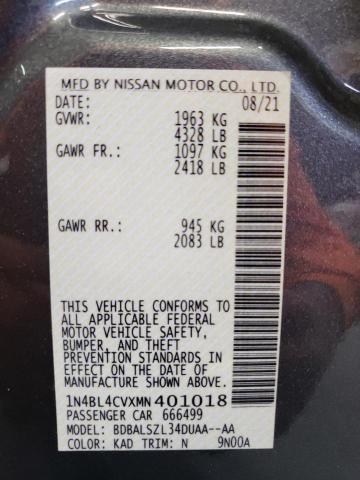 Photo 10 from auction – 2021 NISSAN ALTIMA SR with VIN 1N4BL4CVXMN401018
