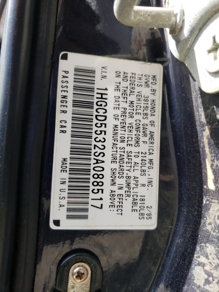 Photo 10 from auction – 1995 HONDA ACCORD LX with VIN 1HGCD5532SA088517