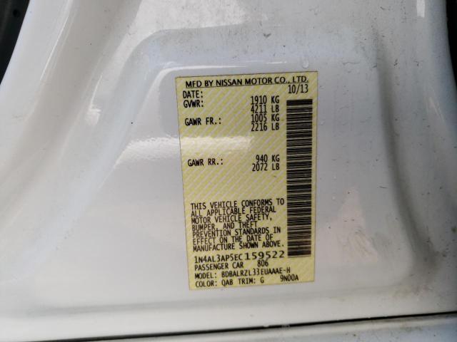 Photo 10 from auction – 2014 NISSAN ALTIMA 2.5 with VIN 1N4AL3AP5EC159522