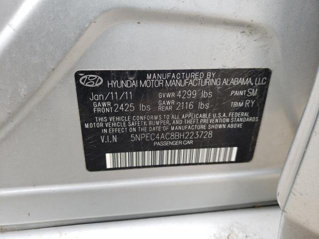 Photo 10 from auction – 2011 HYUNDAI SONATA SE with VIN 5NPEC4AC8BH223728