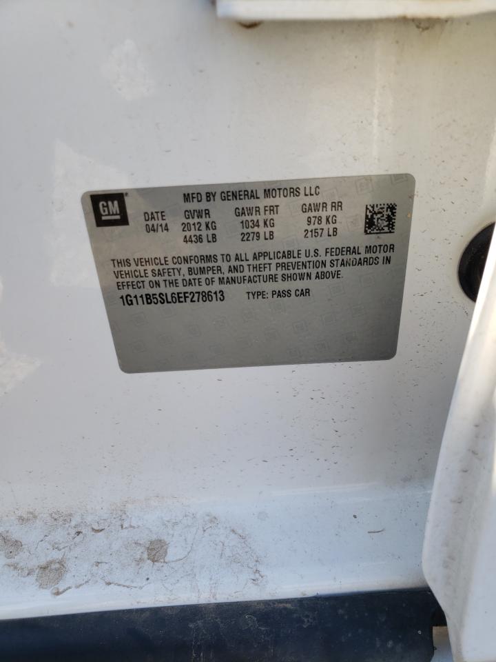 Photo 10 from auction – 2014 CHEVROLET MALIBU LS with VIN 1G11B5SL6EF278613