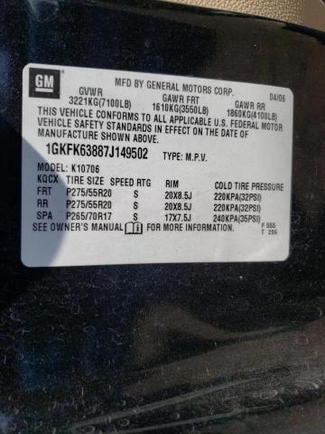 Photo 10 from auction – 2007 GMC YUKON DENA with VIN 1GKFK63887J149502