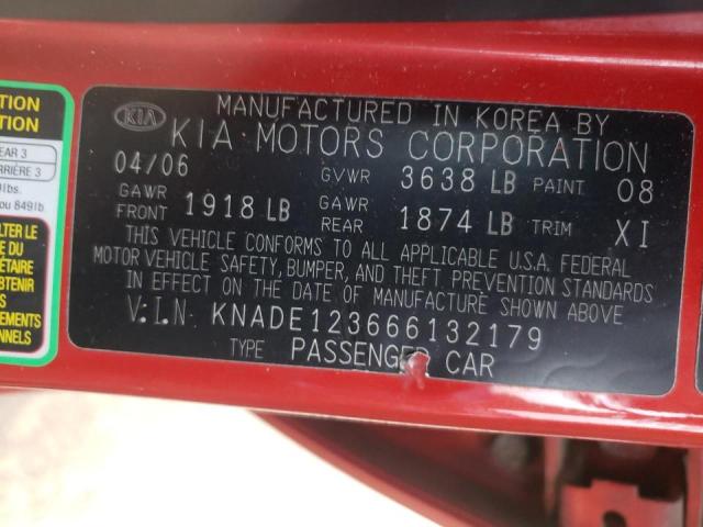 Photo 10 from auction – 2006 KIA RIO with VIN KNADE123666132179
