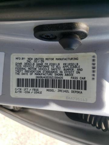 Photo 10 from auction – 2009 TOYOTA COROLLA BA with VIN 1NXBU40E09Z158405