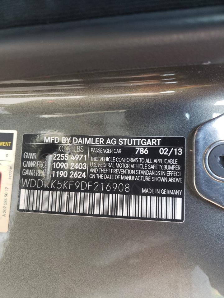 Photo 10 from auction – 2013 MERCEDES-BENZ E 350 with VIN WDDKK5KF9DF216908