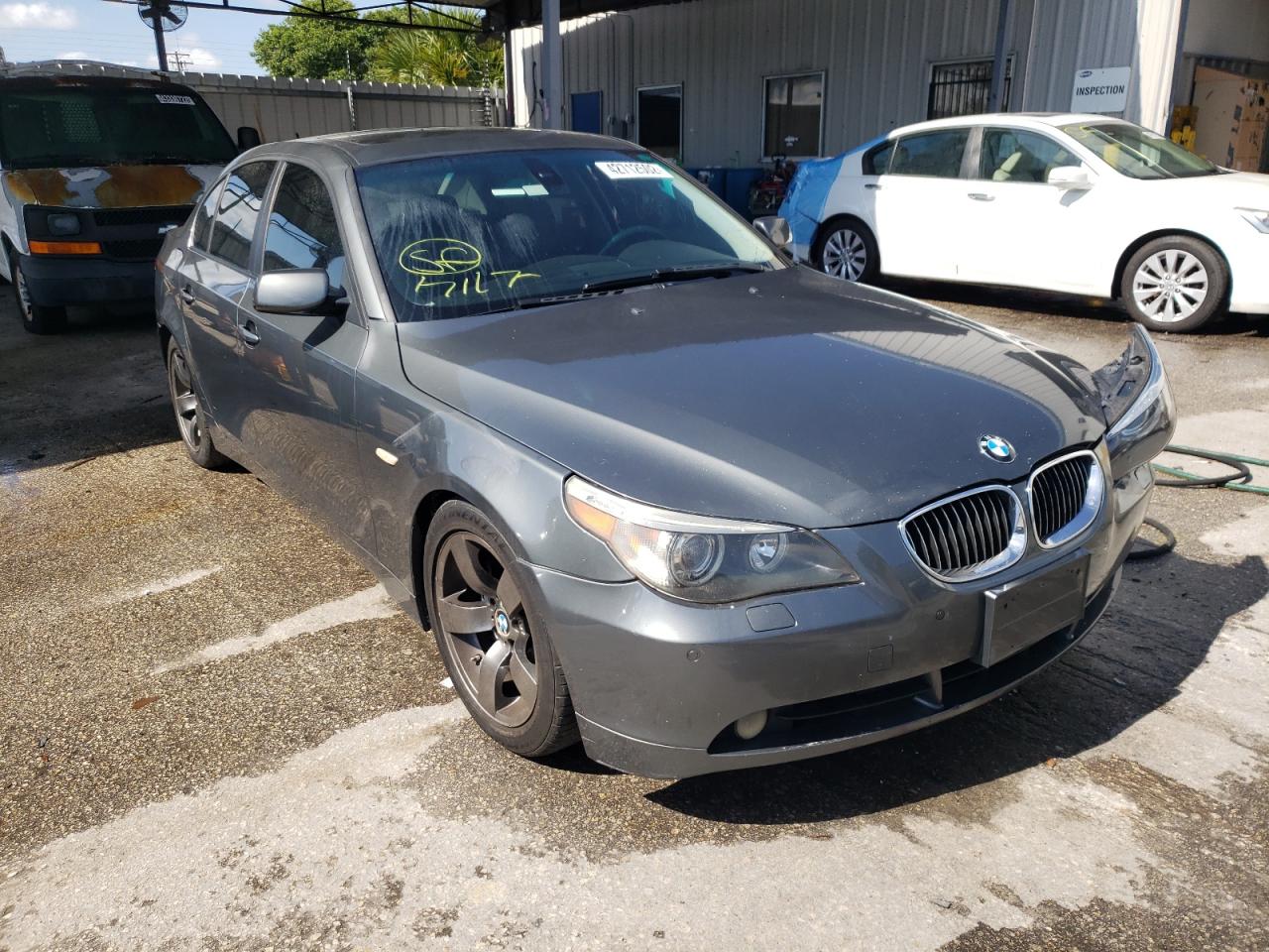 BMW 525 I 2007 with VIN WBANE53557CW61301 - Photo from auction