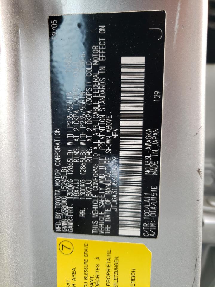 Photo 10 from auction – 2006 LEXUS RX 330 with VIN JTJGA31U560060991