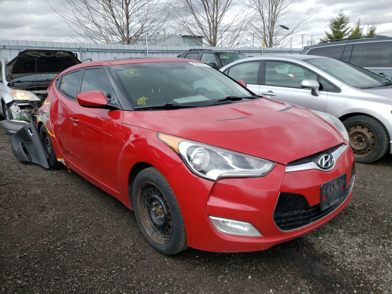 HYUNDAI VELOSTER 2012 with VIN KMHTC6ADXCU083647 - Photo from auction